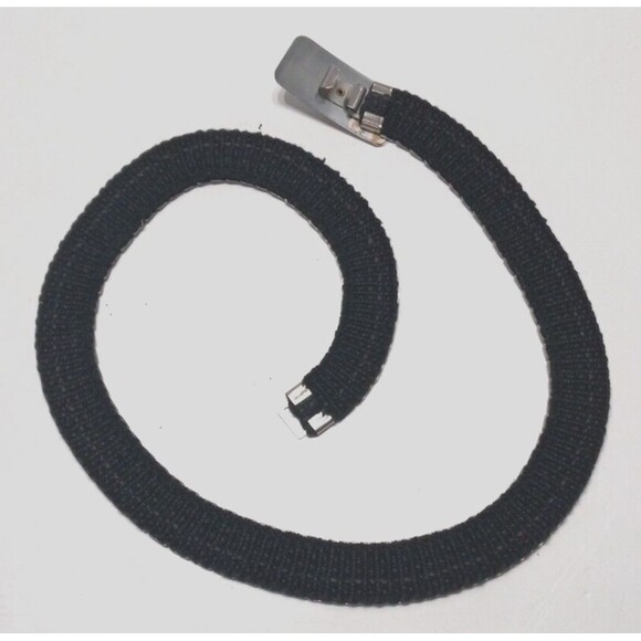 Silver Tone Stretch Belt Flower Plate Size Medium Hook & Eye Closure 34 Inch - Picture 5 of 7